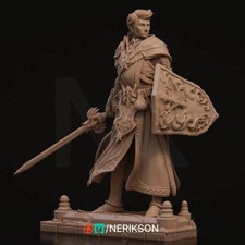 Male Human Paladin  Fighter  Knight Unpainted Miniature  D D  DnD Mini