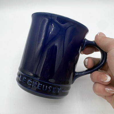 Le Creuset Indigo Blue Vancouver Stoneware Ceramic Coffee Tea Mug Cup