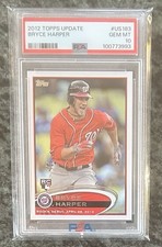 Bryce Harper PSA 10 Rookie Card 2012 Topps Update #US183 Rookie Debut. rookie card picture
