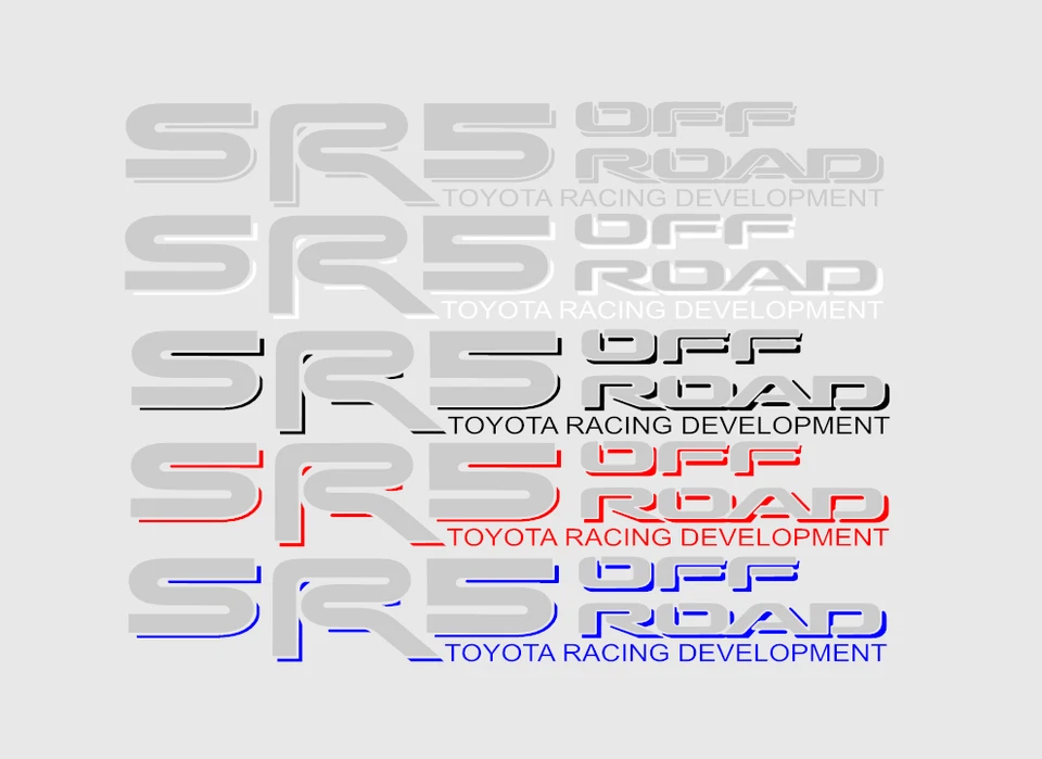 2x SR5 OFF ROAD TOYOTA Calcomanía Tacoma Tundra Par Pegatina Camión Cabecera Vinilo Foto 4 de 4