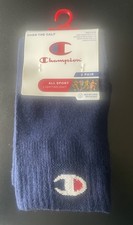 Champion unisex 2 Pack Gym Training Sports Crew Socks Medium Over Calf Navy