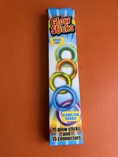 Glow sticks NEW unopened glow bands tubes 5 colours 15 per tube