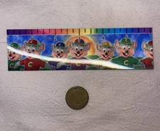 Chuck E. Cheese's 6” Lenticular 3D Ruler / Bookmark 2005 & Token (1996) Vintage