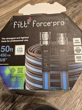 Fitt Force Pro Garden Water Hose Blue/Black 5/8" X 50'