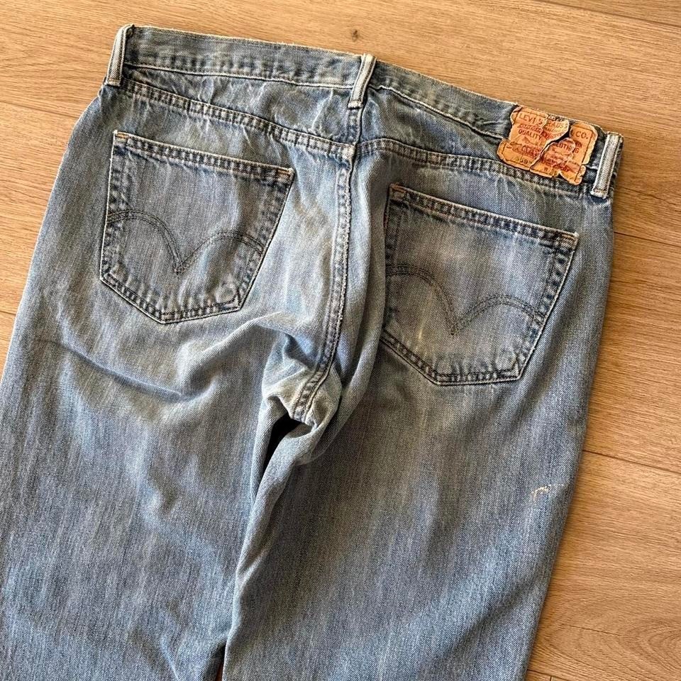 Vintage Y2K Levi's 559 Jeans Baggy Wide Leg Thrashed Faded Grunge Denim 36x31