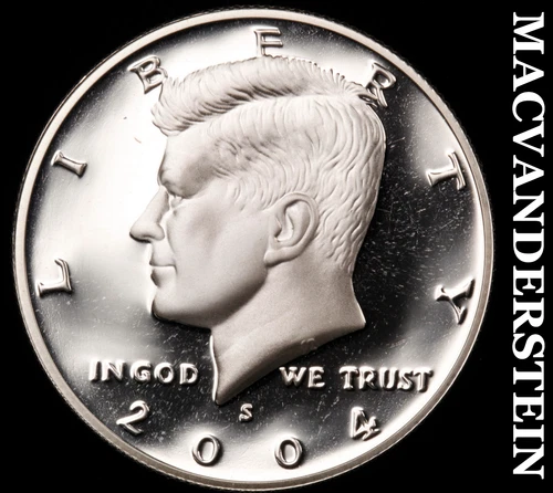 2004-S Silver Kennedy Half Dollar-Choice Gem Proof Lustrous No Reserve #i3124