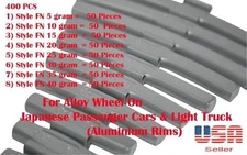 400 Pcs CLIP-ON WHEEL WEIGHT BALANCE FN STYLE 5 10 15 20 25 30 35 40 Grams