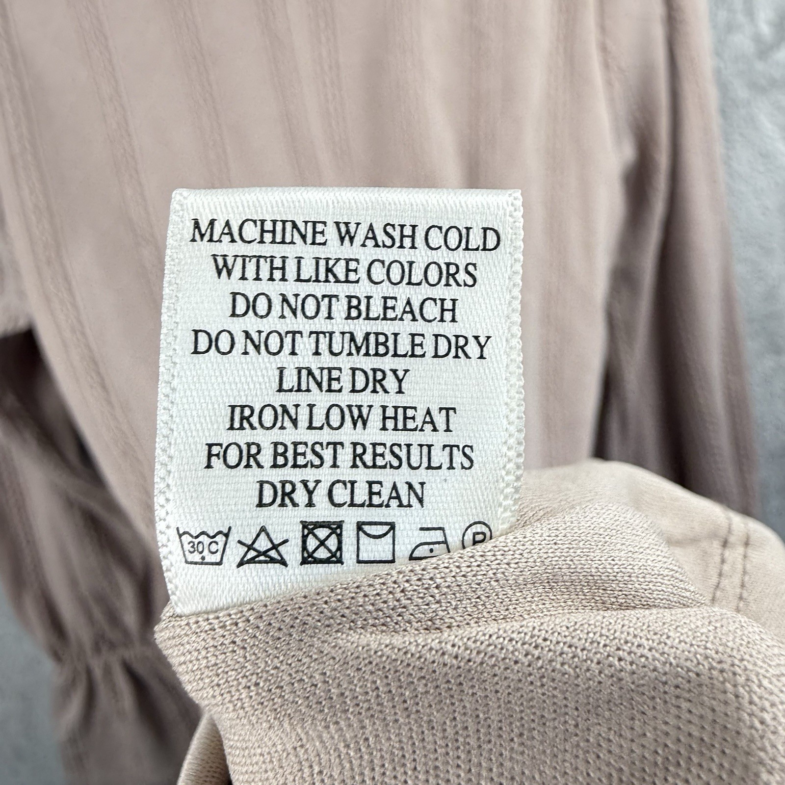 New In Sweater Dress Womens M Beige Knit L/S Poet Sleeves Lined Romantic NWT