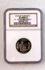 2003 S NGC PR69 Ultra Cameo Clad Alabama 25c State Quarter 2003-S PF-69 UCAM