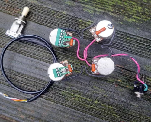 Solderless Les Paul Wiring Harness Bourns 27mm Pots PTB Tone Circuit Orange Drop
