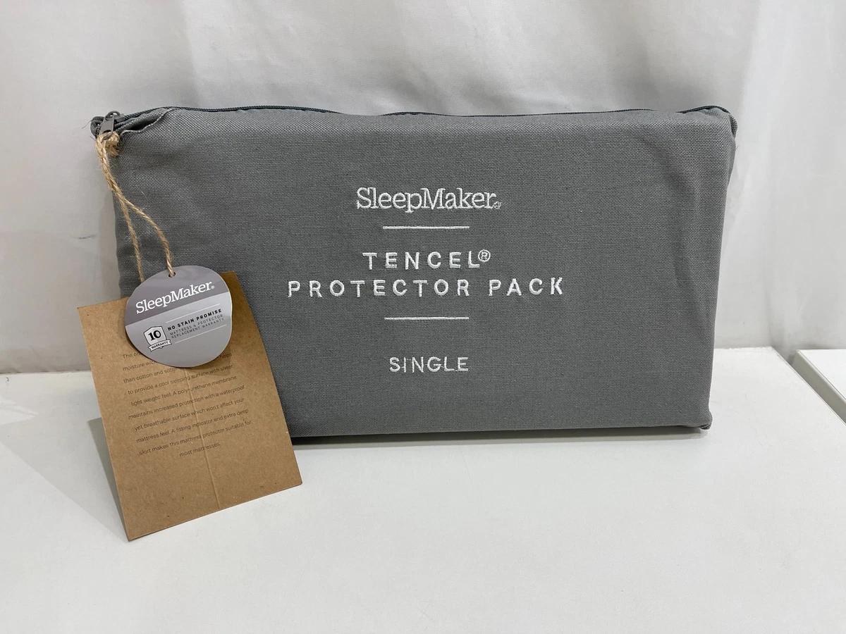 NEW Sleepmaker Tencel Waterproof Mattress Pillow Protector Pack SINGLE RRP 99