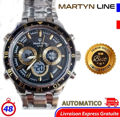 Montre Martyn Line Chronograph Waterproof Stainless Steel Etanche 