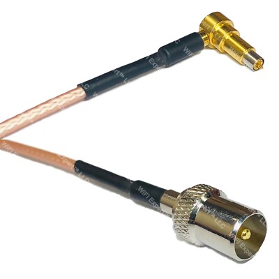 RG316 MS-156 MALE ANGLE to DVB TV Pal Male RF Cable Rapid-SHIP LOT