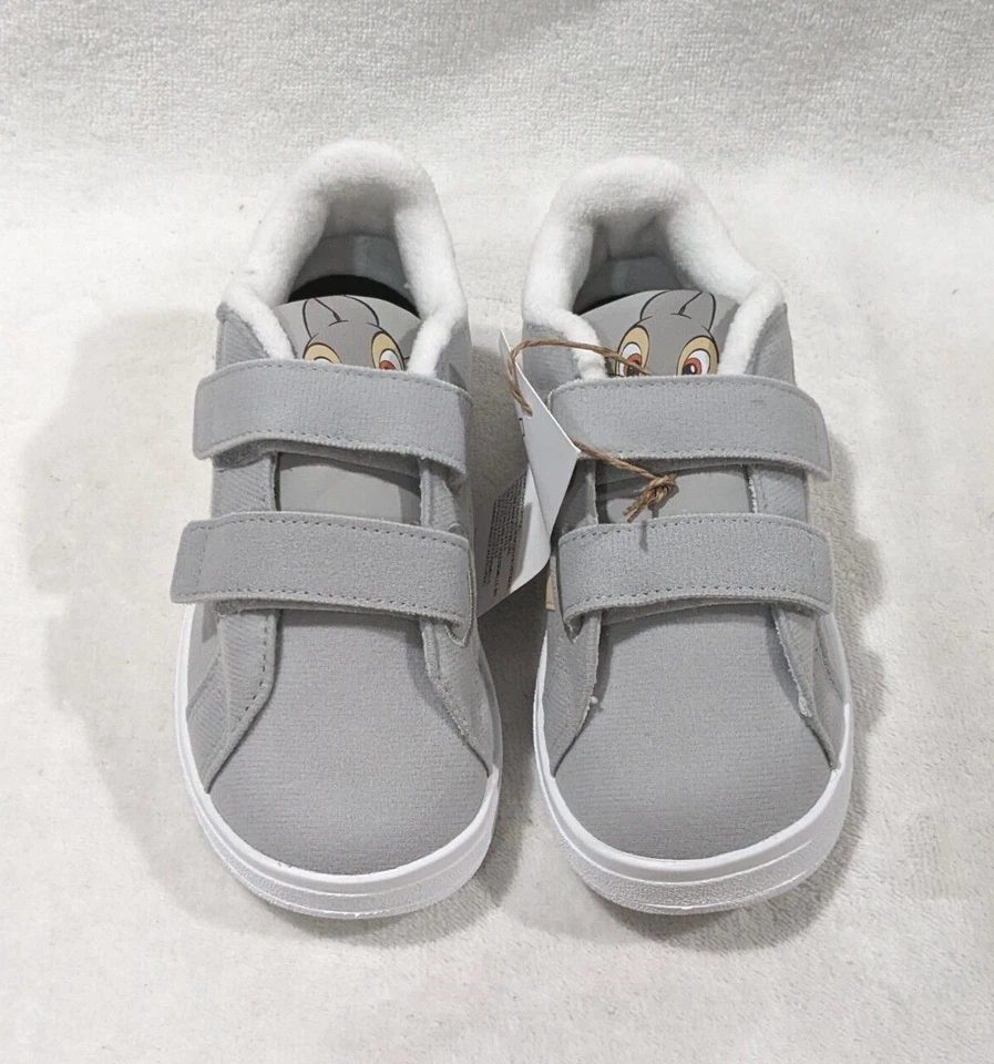 Tenis Adidas Grand Court Thumper CF I gris/melocotón para niños pequeños - talla 6/7/8/9 NWB Foto 3 de 4