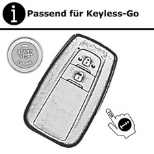 Z.MYUKI [4 Colori] RAV4 Hybrid XA50 Cover Chiave Con Portachiavi Per Toyota RAV4 2019-2023 2024 Accessori Originali (Argento - Foto 7