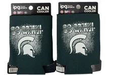 RARE! 2 Michigan State Can Cooler Koozies IPG Team Sports FAST FREE SHIP
