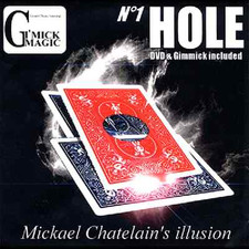 HOLE DVD  GIMMMICK BY MICKAEL CHATELAIN MAGIC PLAYING CARD TRICK GAFF