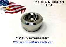 3/4" NPT ALUMINUM FEMALE WELD ON / WELD IN FLANGE FITTING BUNG, 3/4"-14  QTY:1