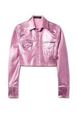 Dolce & Gabbana Pink Cotton Jeans Cropped Jacket Blazer Blouson Coat 40it Uk8 S
