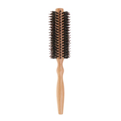 Boreal Professionelle Haarbürste – Antistatisch, Wildschweinborsten, Lackiertes Buchenholz, 68 Mm
