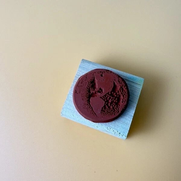 Planet Earth~Globe~Geography~School~Rubber Stamp~1.5"X 1.5"~Rubber Stampede 151C - Image 2 of 4