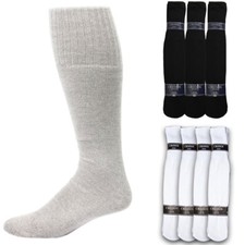 4 8 12 Pairs Athletic Thick socks Calf / Knee High Men's Tube Socks White Black