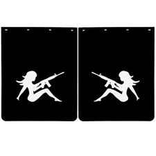 Mud Flaps Semi Truck Trailer 24"x30" 1 Pair 3/16" Thick Mudguards W/Girl Pattern