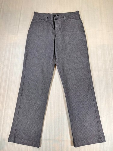 Riders by Lee Damen Hose Größe 10 (~31 Taille) grau gestreift gerades Bein #3167