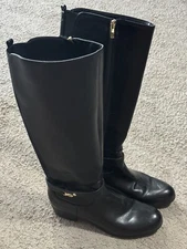  Ladies Black TACCA Boots, Size 9.5M Excellent Condition Knee High