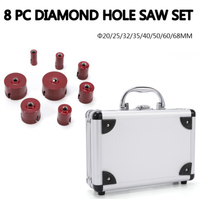 Diamond Hole Saw Set with 6 Different Diameters, Durable, Heat-Resistant