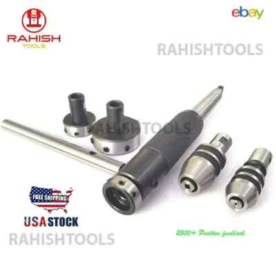 Lathe Tailstock Tap And Die Holder Set Sliding Type MT2 Shank Imperial Size 2MT