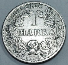 Deutsches Kaiserreich 1 Mark Silber 1903 A - Reichsadler - fast st / unz