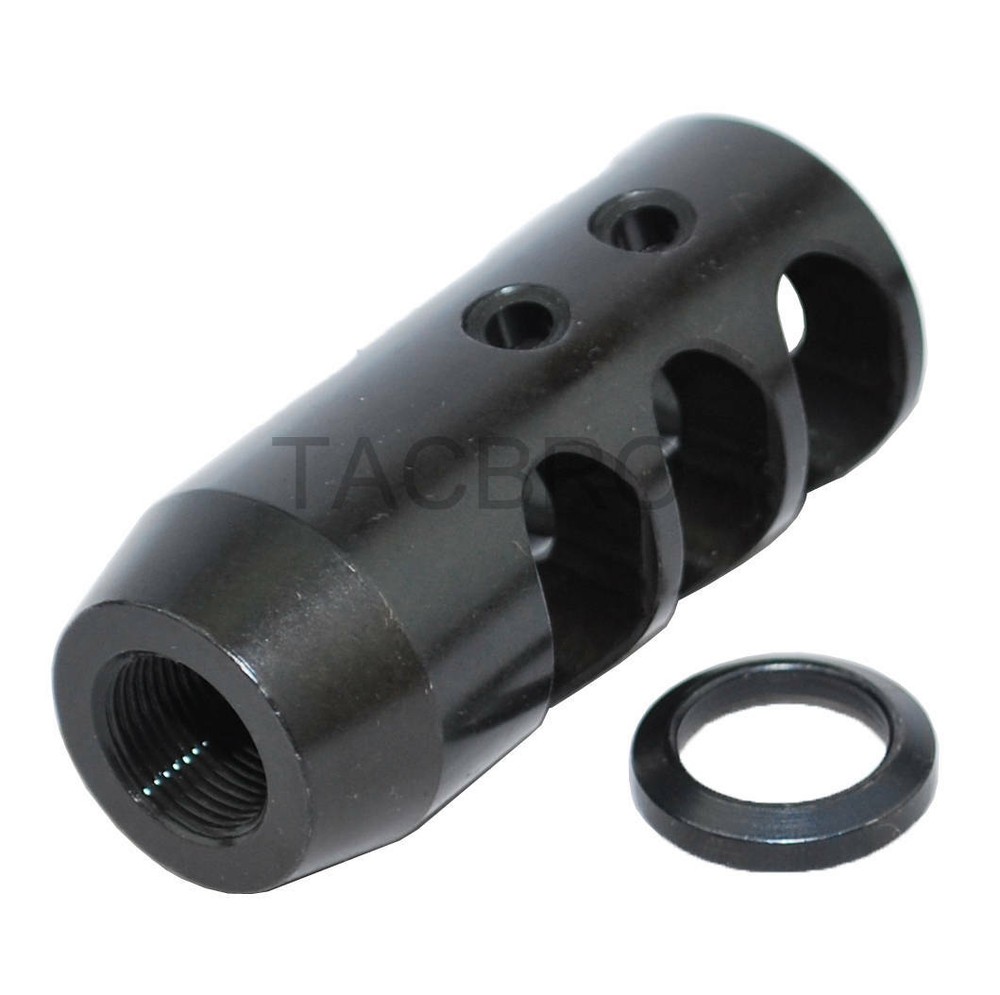 223 All Steel 1/2x28 Thread Short Muzzle Brake For 223 556 22LR Competition