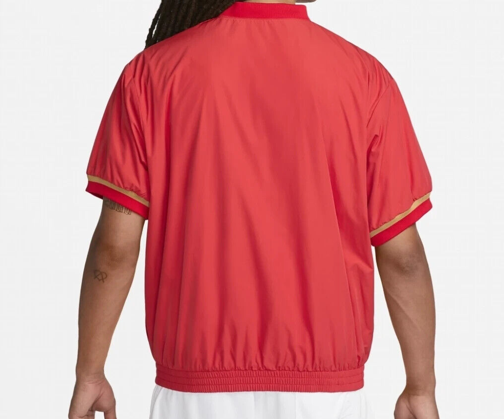 SACAI X NIKE Nike NBA Hoops Uomo Basket Rosso Giacca Riscaldata Taglia Large Manica Corta 120€