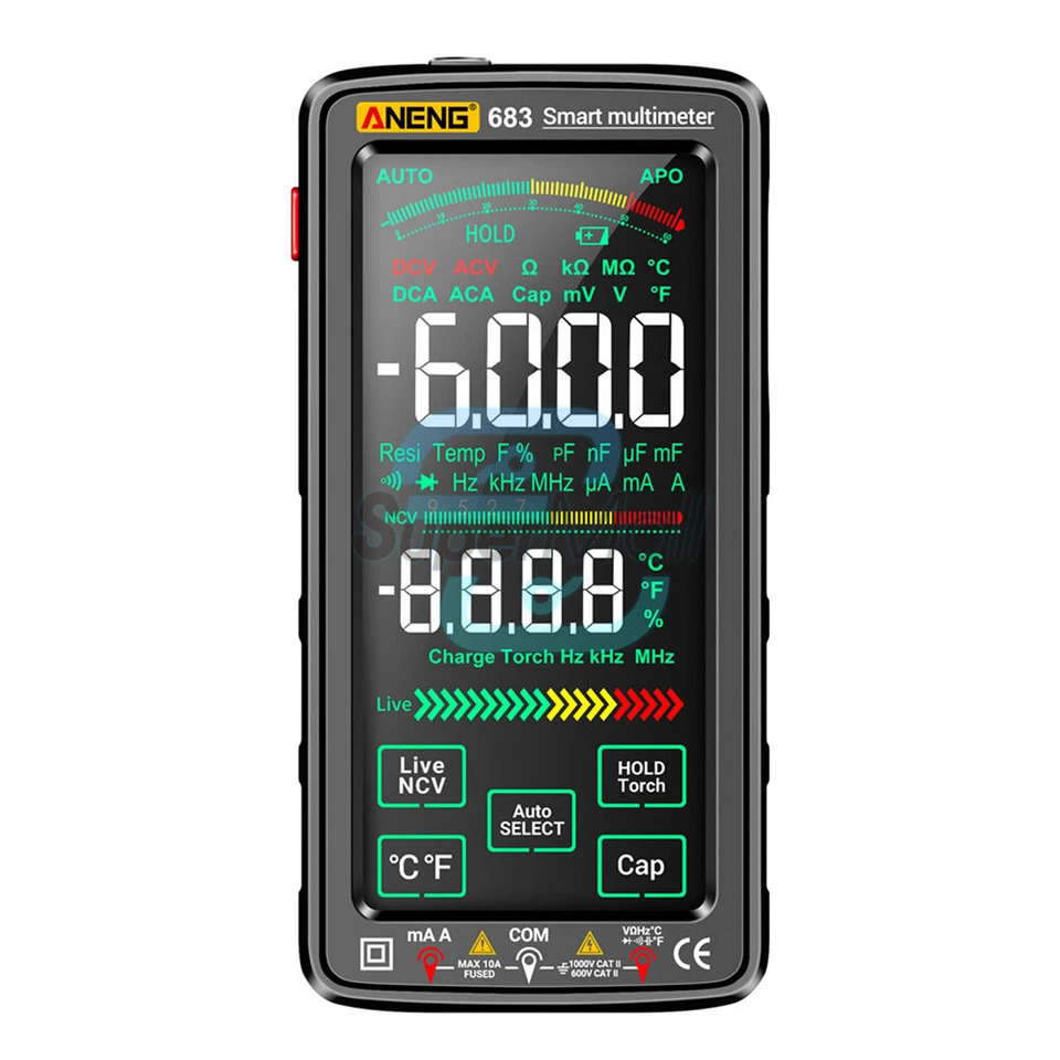 ANENG 683 682 681 Smart Digital Multimeter AC/DC Capacitance Meter Diode Tester - Bild 4 von 4