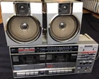 A Blast From the Past – Vintage 1980s Sanyo M-W22 Dual Cassette Boombox