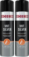 2 X Simoniz VHT Silver Paint Very High Temperature Car Spray Aerosol 500ML