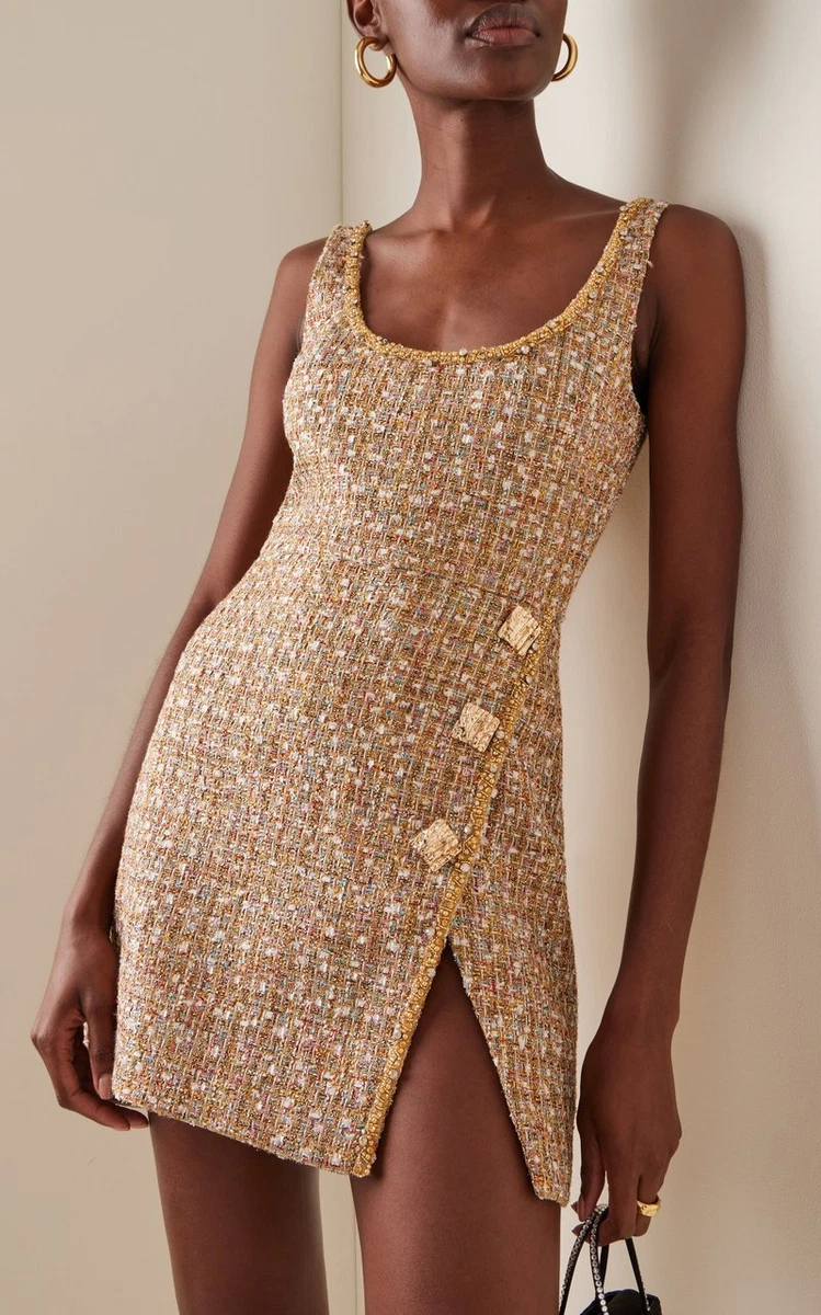 Self portrait top gold dress