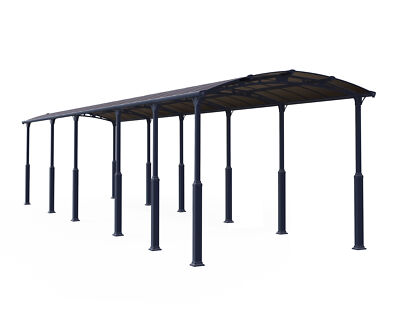 Palram Canopia Alpine 3.6x13 Carport Wohnmobil anthrazit Zwei Höhen verstellbar