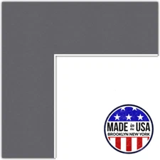 ArtToFrames Custom Gray Mountain Grey Picture Photo Frame Mat Matting Board SM