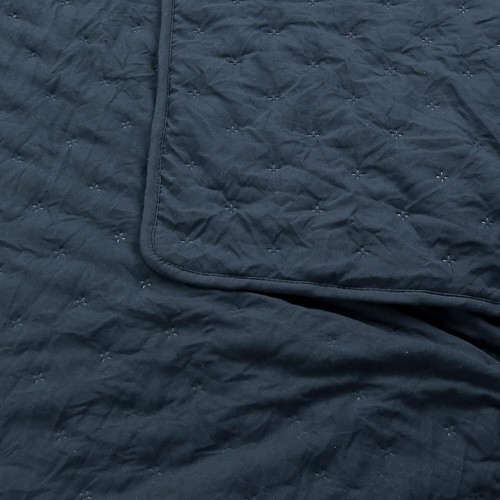 Lightweight Navy Blue 3-Piece Quilt Set for California King Beds - All Seasons - Picture 7 of 9