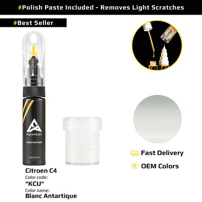 Touch up Paint for Citroen C4 Code: KCU Blanc Antartique