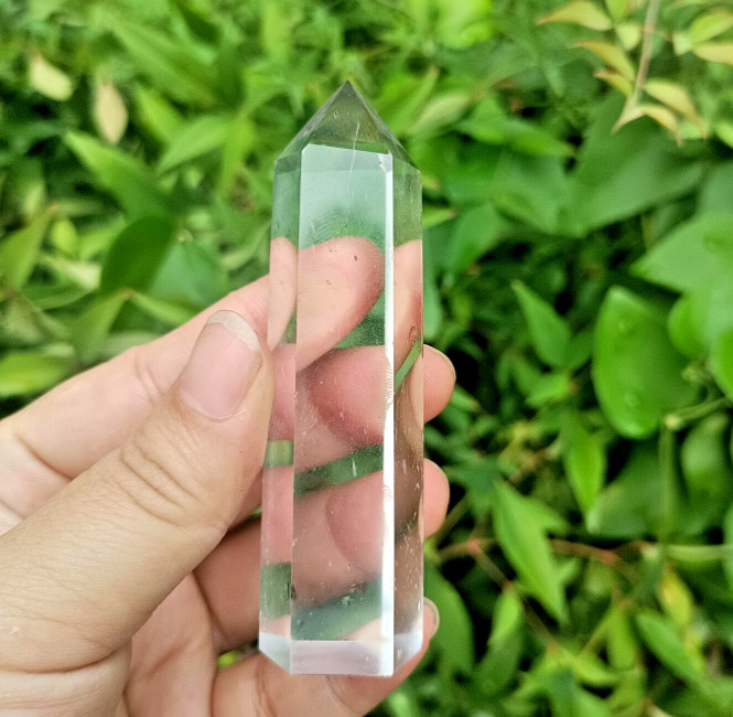 Clear Quartz Tower Point , White Crystal Obelisk Healing Crystal Home Decor