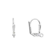 20 Lever Back Ear Wire Silver Plated Hooks 16mm Earring Finding Earwire 20 pcs