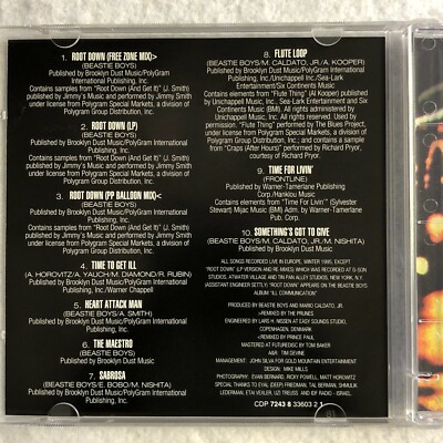 The Beastie Boys CD Hip Hop Root Down 90s 10 Song Partial Live EP
