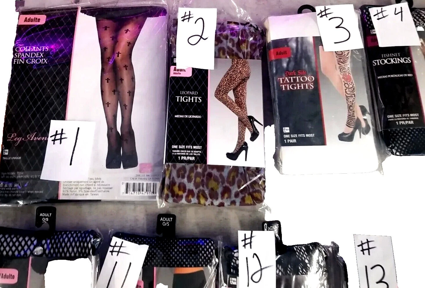 Leg Avenue 鱼网多色丝袜和长筒袜女