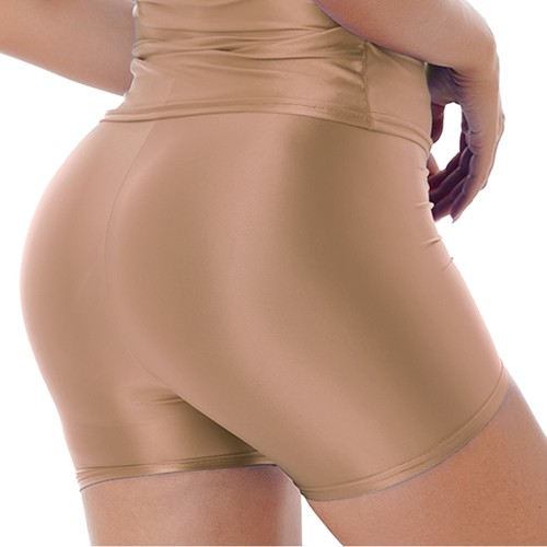 Pantaloncini donna setosi olio lucido palestra attiva allenamento yoga fit compressione booty - Foto 42 di 58
