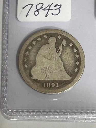 1891 P SEATED LIBERTY QUARTER