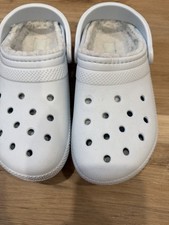 Crocs Fur Lined Clog Slip-On Comfort Shoes Womens 7 Mens 5 Light Blue