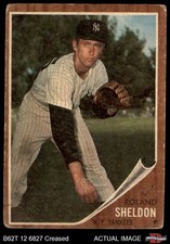 1962 Topps #185 Roland Sheldon Normal Tint Yankees COMMON VARIATION 1 - POOR